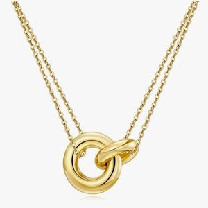 Gold Necklace for Women Trendy, Cute Sister Necklaces, 14k Gold Plated